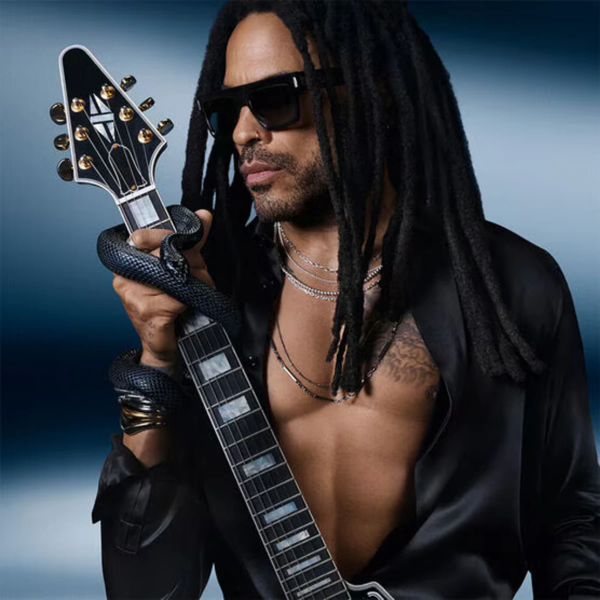 A musician holding Y