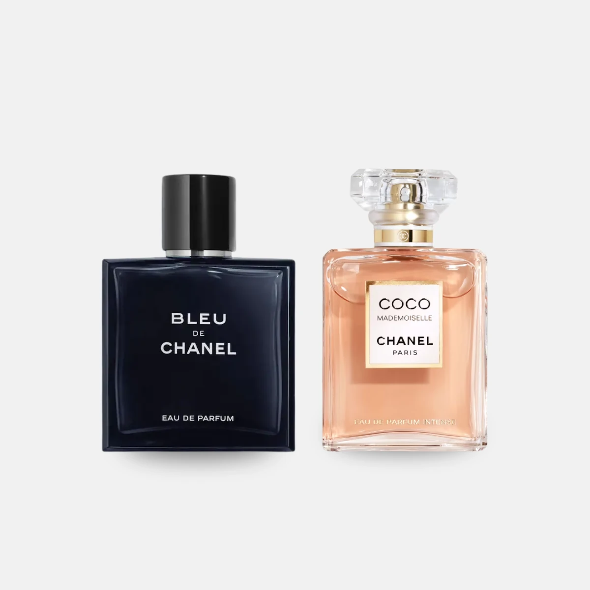 Bleu de Chanel y Coco Mademoiselle lado a lado