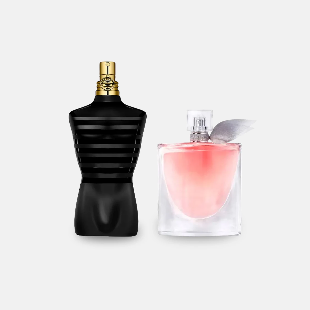 Le Male Le Parfum und La Vie Est Belle nebeneinander